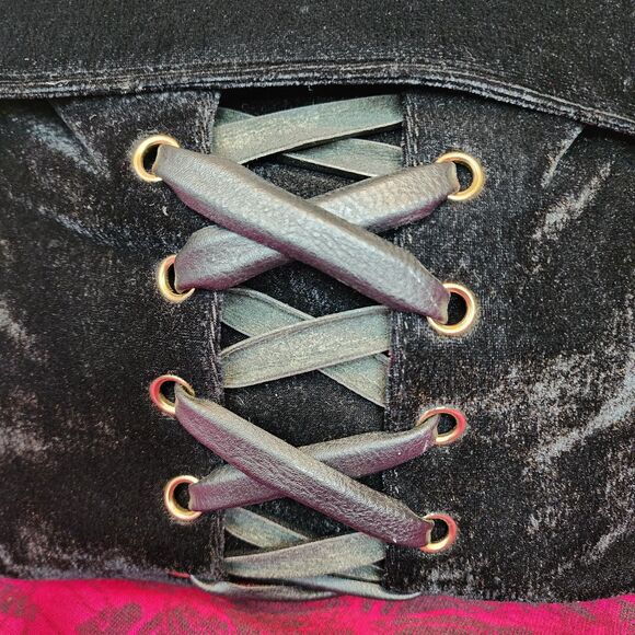 Midnight Lace Velvet Backpack. main image 7